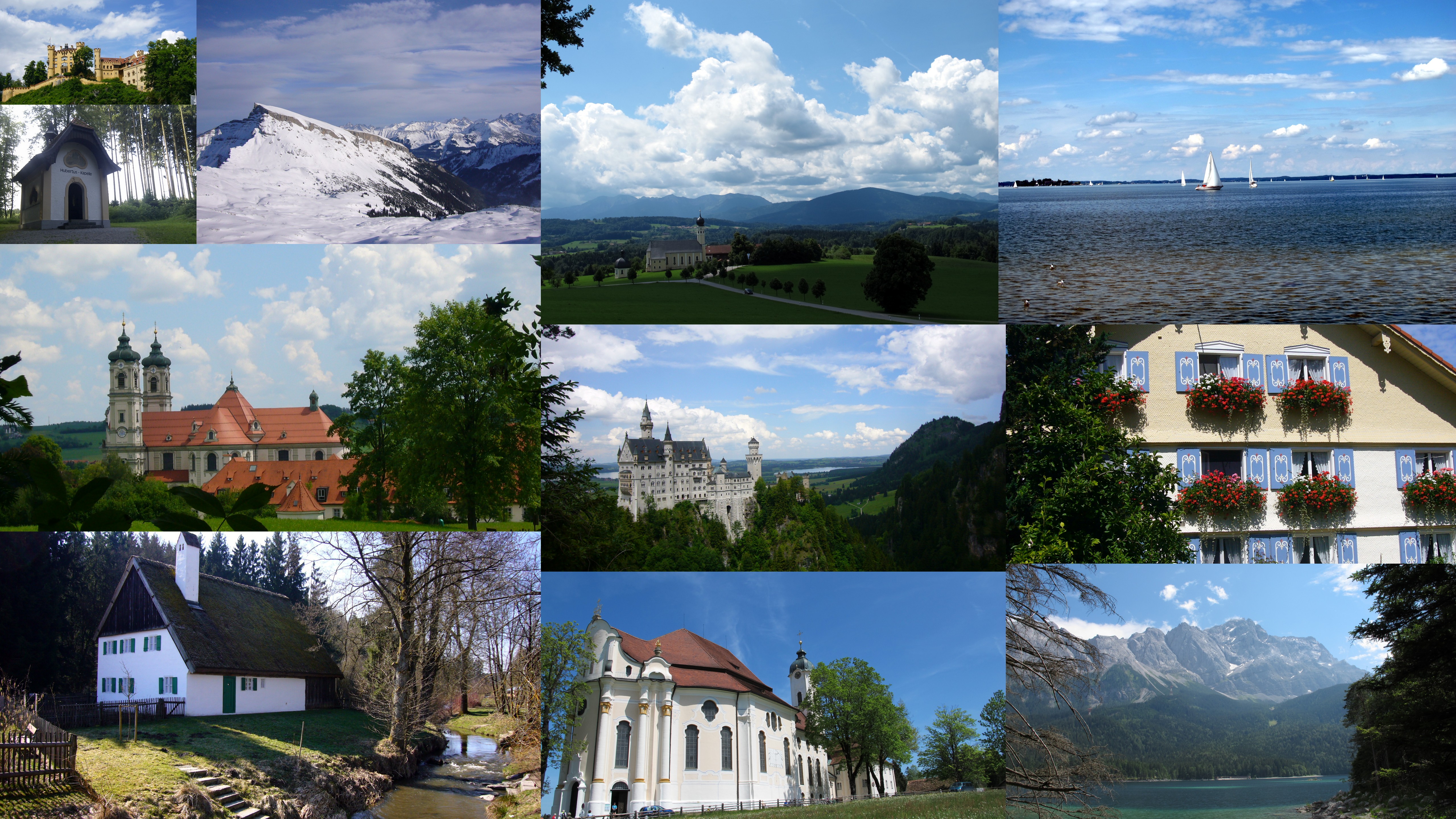 Bayern- so ein schönes Land! Berge, Seen, Schlösser, Kirchen...