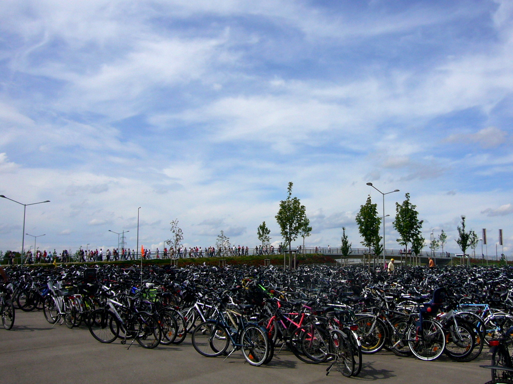 Ich bin immer wieder beeindruckt davon, dass so viele von uns mit dem Fahrrad zur Arena kommen! 