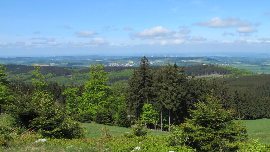 Blick vom Erbeskopf, dem höchsten Berg in Rheinland-Pfalz